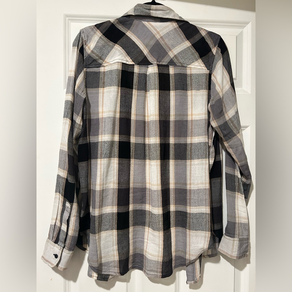Like New Lucky Brand Plaid Button Down Shirt Size S (M/L Fit) - Picture 2 of 10